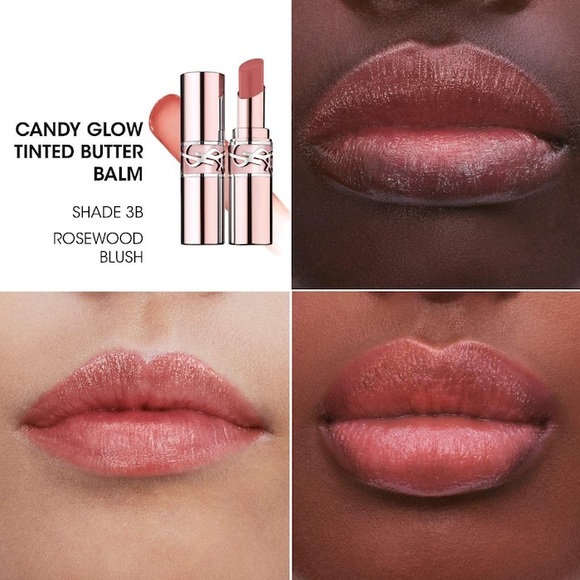 Yves Saint Laurent Candy Glow Tinted Butter Balm in 3B Rosewood Blush - Picture 2 of 4